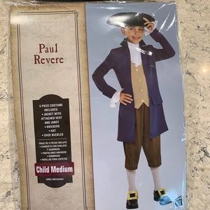 Paul Revere Costume Child Size Medium 8/10